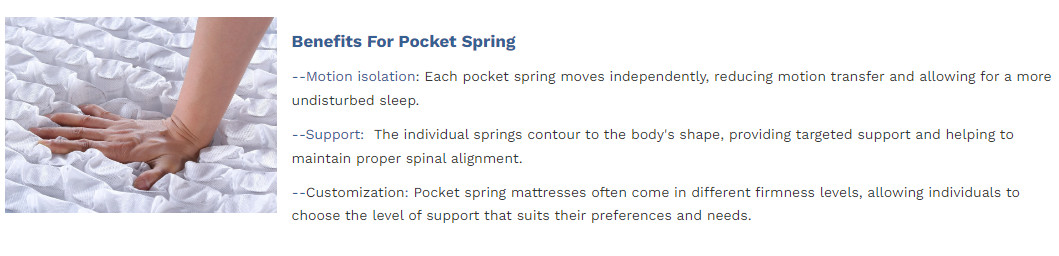 beneficio para el resorte ensacado